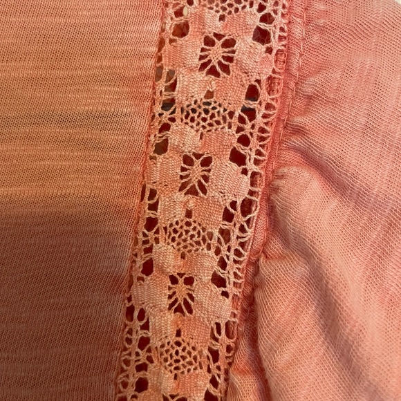 NWT FREE PEOPLE Le Femme romantic top in XS winter coral - Picture 6 of 11